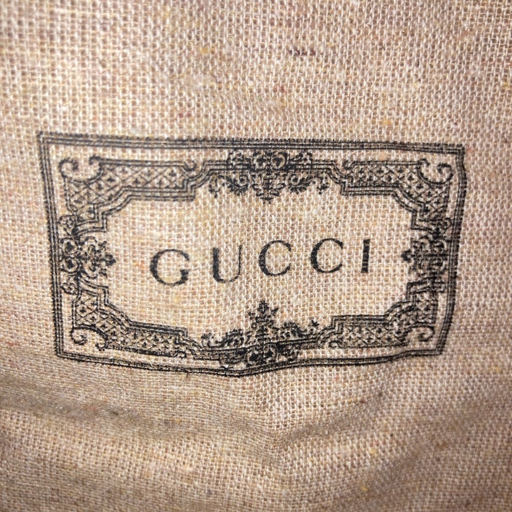 Gucci draw string dust bags tan linen - 2 bags 17x8 in